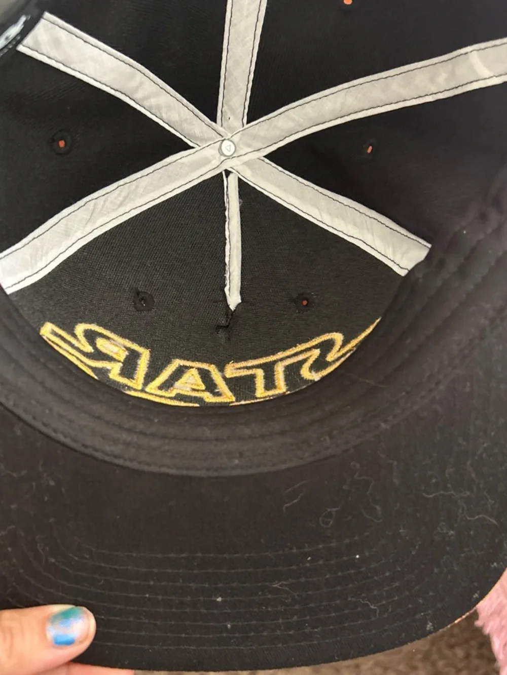 Star Wars Black and Gold Logo Snapback Hat with Graphic Brim